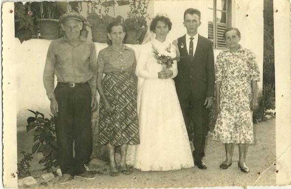 Casamento Luiz Hugo Piva e Vitalina Vicentini, no bairro Espraiado, Rua Brusque. Ano 04 de maio de 1963