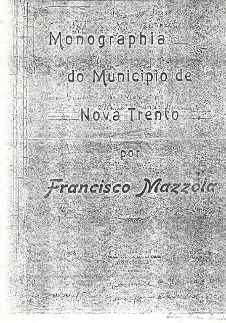 monografia de Nova Trento - Francisco Mazzola
